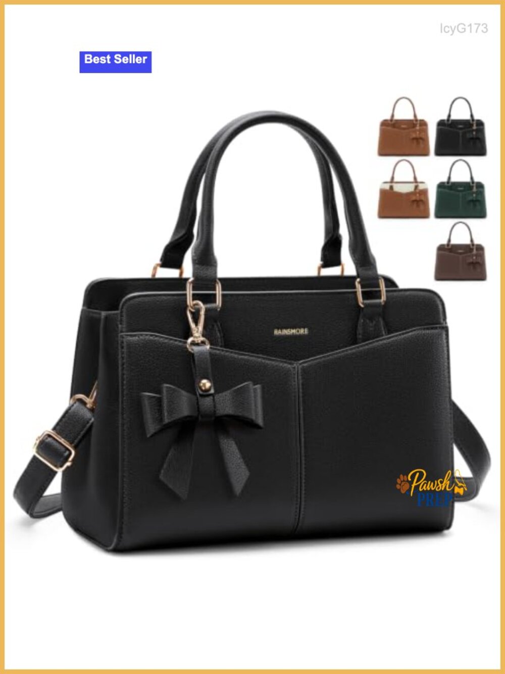 Women's PU Leather Satchel Purse Structured Work Handbag Fits 11'' iPad